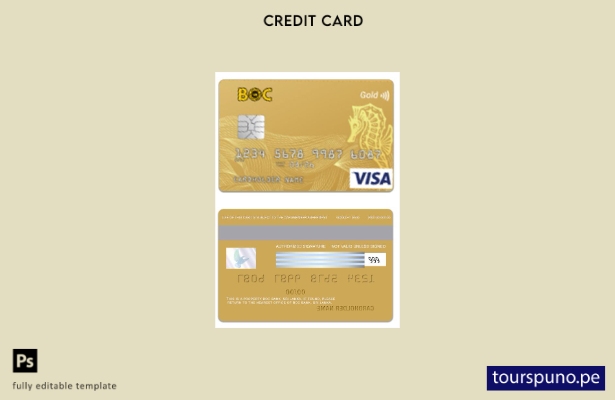 lista para imprimir la plantilla de tarjeta dorada visa BOC Bank de Sri Lanka